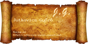 Jutkovics Győző névjegykártya